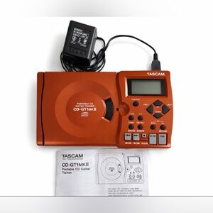 TASCAM CD-GT1MKII Portable CD Guitar Trainer Player w/ Power Adapter Tested